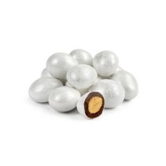 Chocolate Jordan Almonds (White Sparkle)
